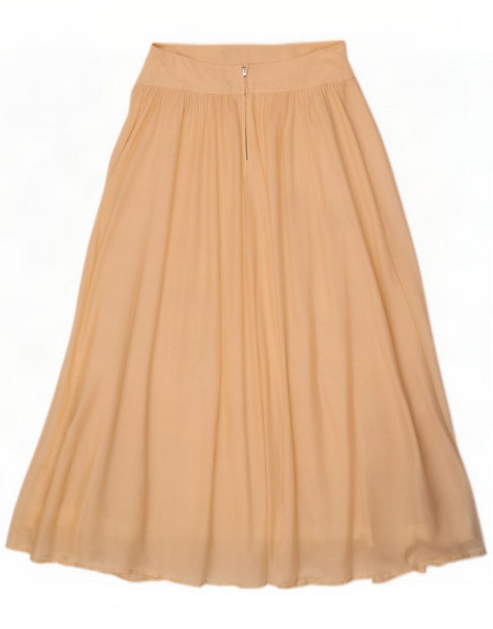 Byblos γυναικεία πλισέ φούστα US 8 Medium W26 Beige Silk