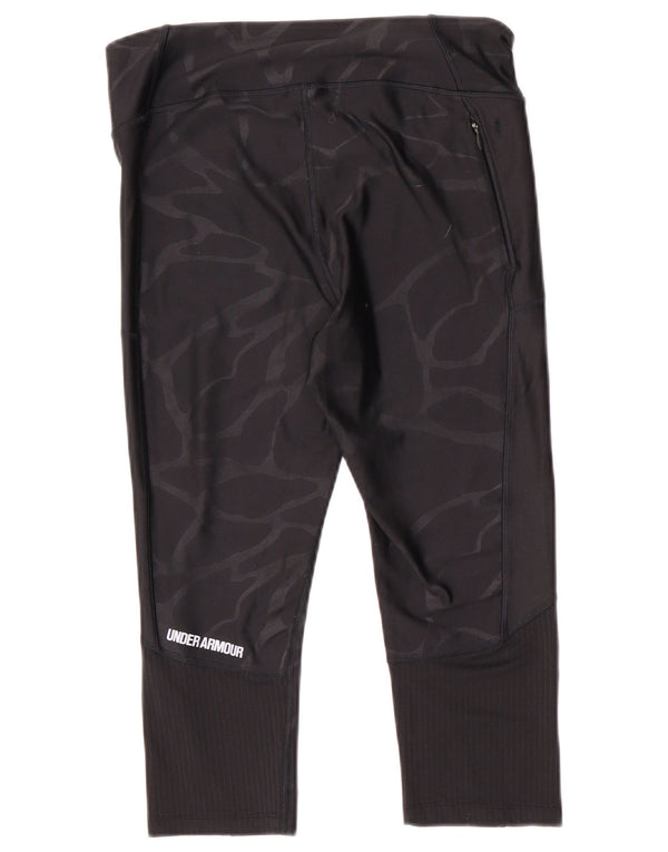 Under Armour Γυναικείο Κάπρι Κολάν UK 14 Μεσαίο Μαύρο Καμουφλάζ