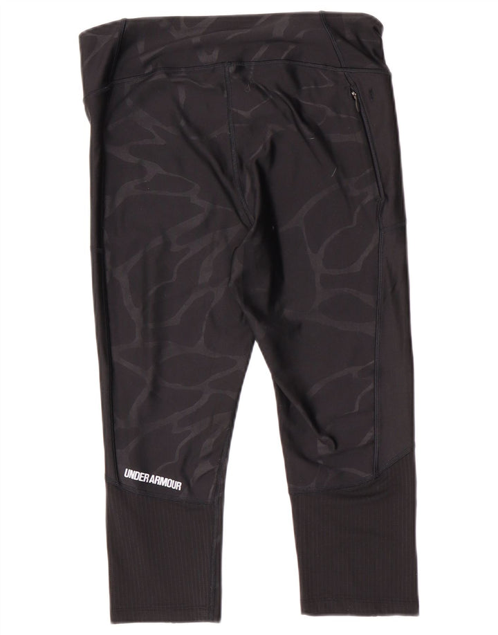Under Armour Γυναικείο Κάπρι Κολάν UK 14 Μεσαίο Μαύρο Καμουφλάζ