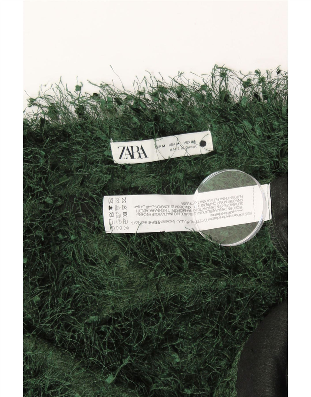 ZARA Γυναικείο Γιλέκο Tank Top UK 14 Μεσαίου πράσινου πολυεστέρα