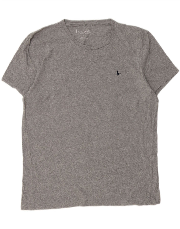 Jack Wills Ανδρικό T-Shirt Top μεγάλο γκρι βαμβακερό