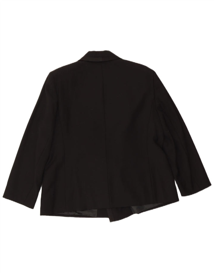 Laura Biagiotti Γυναικείο μπουφάν Blazer με διπλό στήθος IT 48 XL μαύρο μαλλί