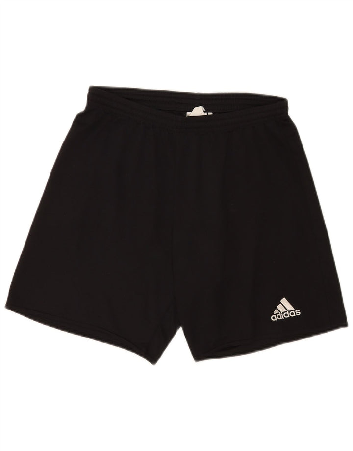 Ανδρικό κανονικό αθλητικό σορτς Adidas, μικρό μαύρο πολυεστέρα