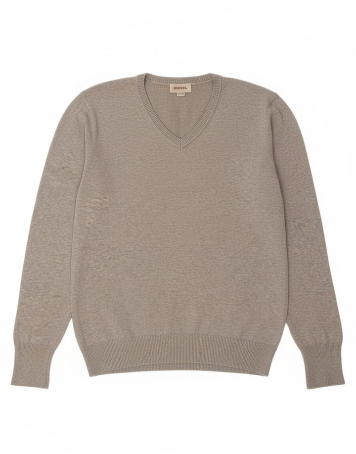 Diesel γυναικείο πουλόβερ με λαιμόκοψη UK 14 Medium Grey