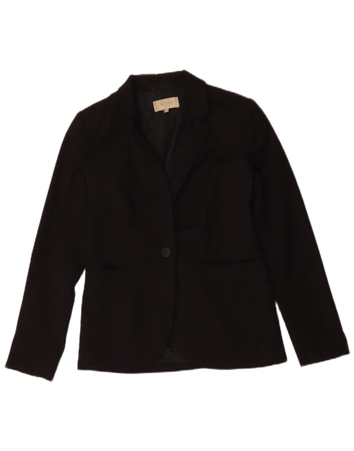 Hobbs Γυναικείο σακάκι 1 κουμπιού UK 8 Small Black Wool