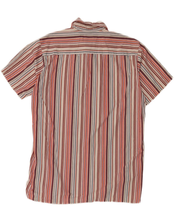 TOM TAILOR Ανδρικό κοντομάνικο πουκάμισο 2XL πολύχρωμο βαμβακερό ριγέ
