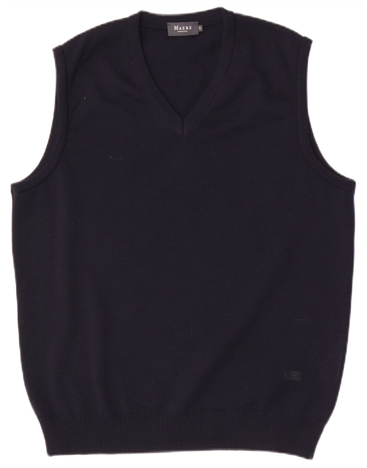 Maerz Muenchen Ανδρικό γιλέκο Tank Top IT 50 Medium Navy Blue Wool