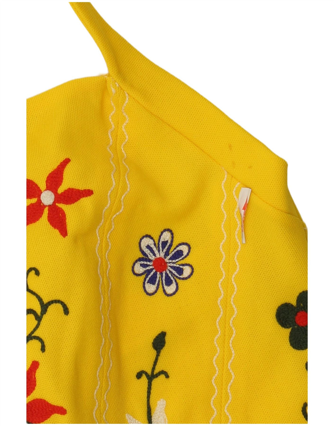 Vintage γυναικείο φόρεμα IT 42 Medium Yellow Floral