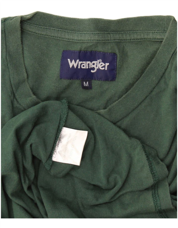Ανδρικό T-Shirt Wrangler Top Μεσαίο πράσινο βαμβακερό