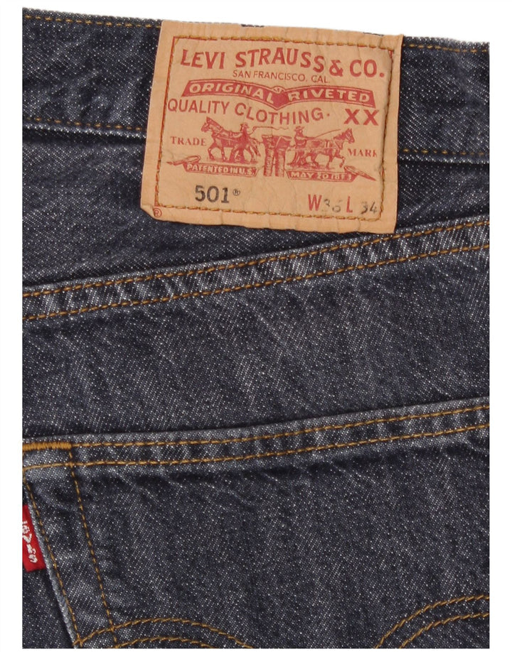 Levi's Mens 501 Straight Jeans W36 L28 Navy Blue