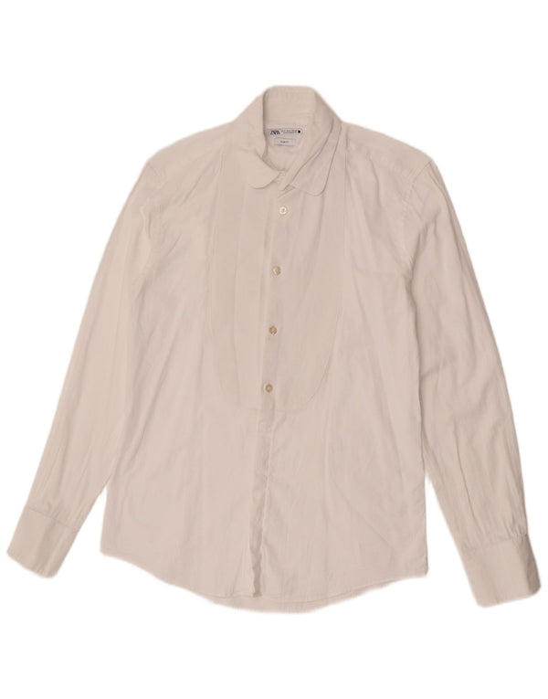 Zara Ανδρικό πουκάμισο Slim Fit Small White