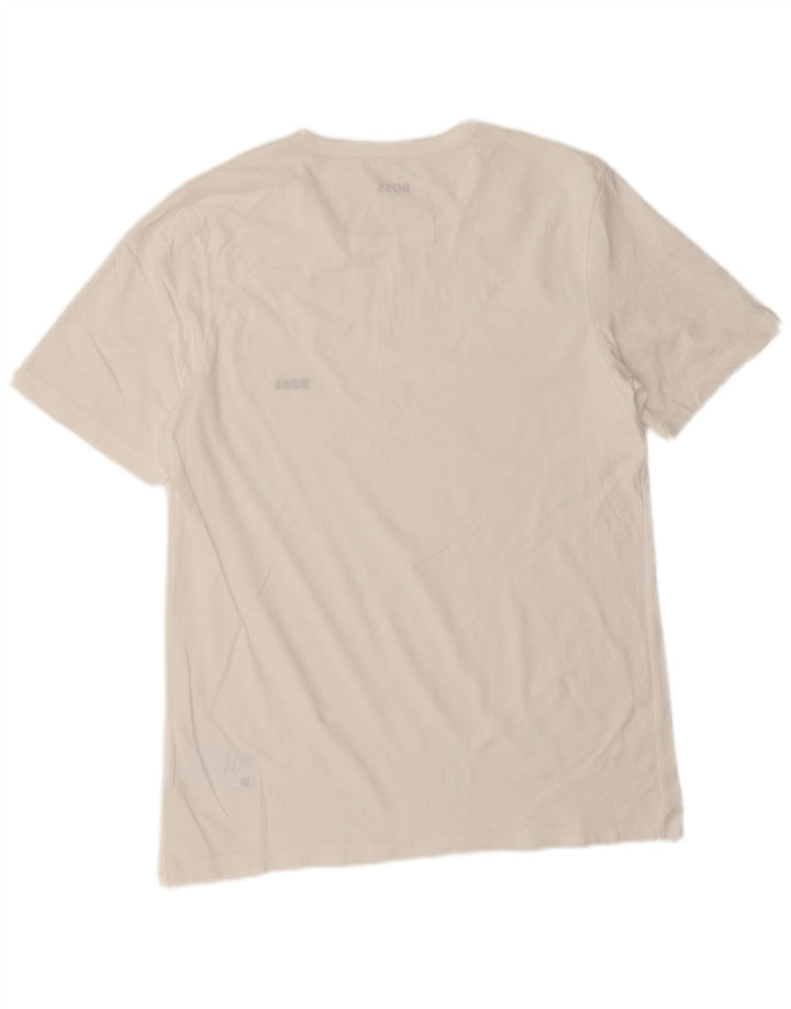 Ανδρικό T-Shirt Hugo Boss Top μεγάλο λευκό βαμβακερό