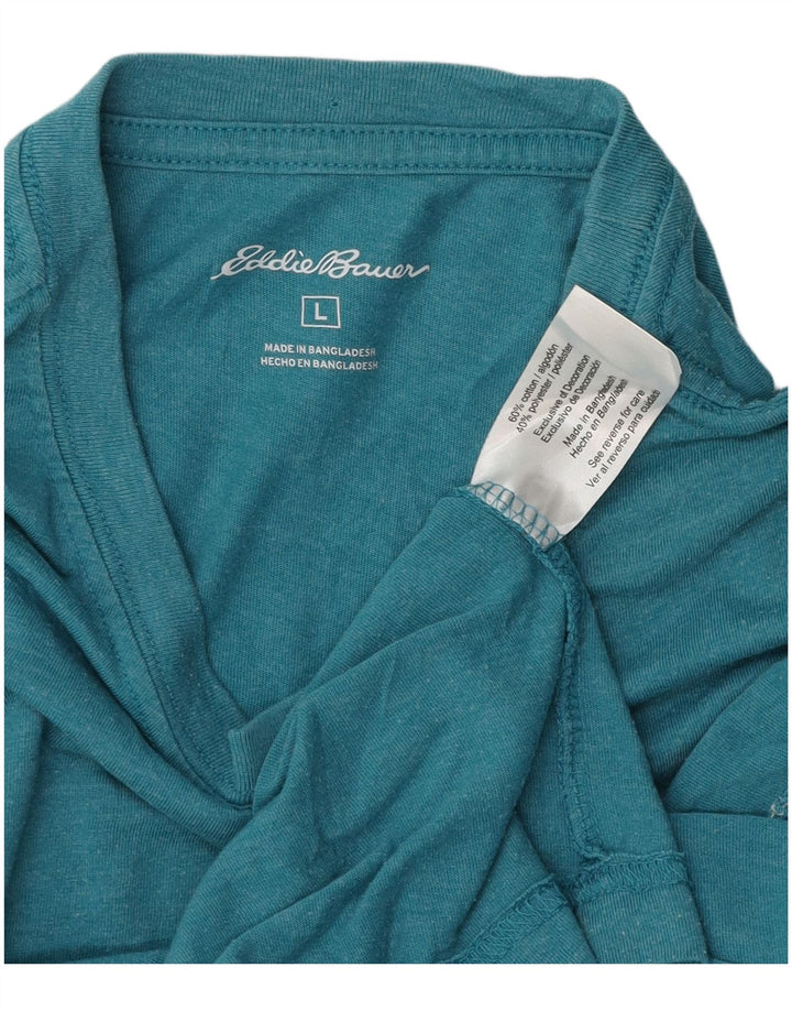 EDDIE BAUER Ανδρικό T-Shirt Top μεγάλο μπλε βαμβακερό