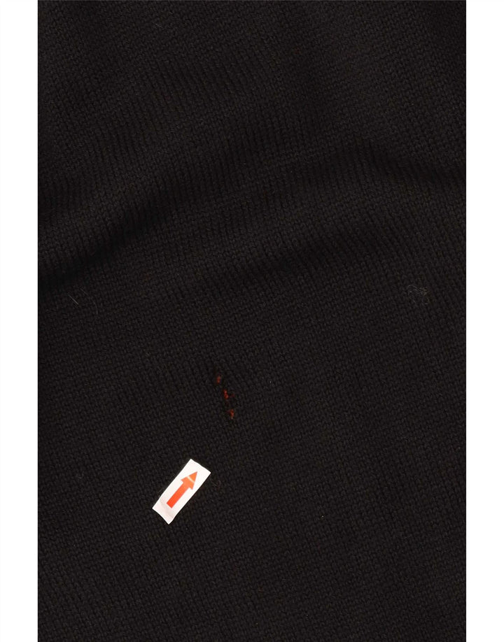 Vintage γυναικείο πουλόβερ ζακέτα Longline EU 40 Medium Black Colourblock