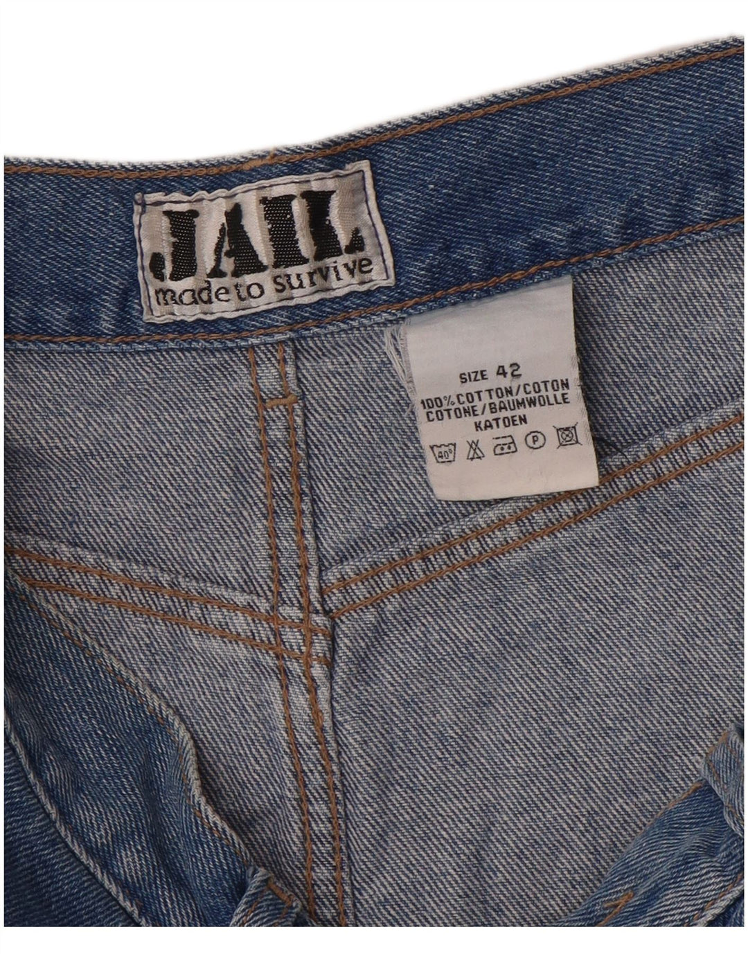 VINTAGE Γυναικεία Τζιν Φούστα IT 42 Medium W30 Μπλε Βαμβακερή