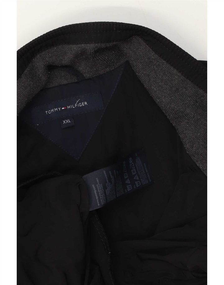 Tommy Hilfiger Mens Utility Jacket UK 44 2XL Black Polyester