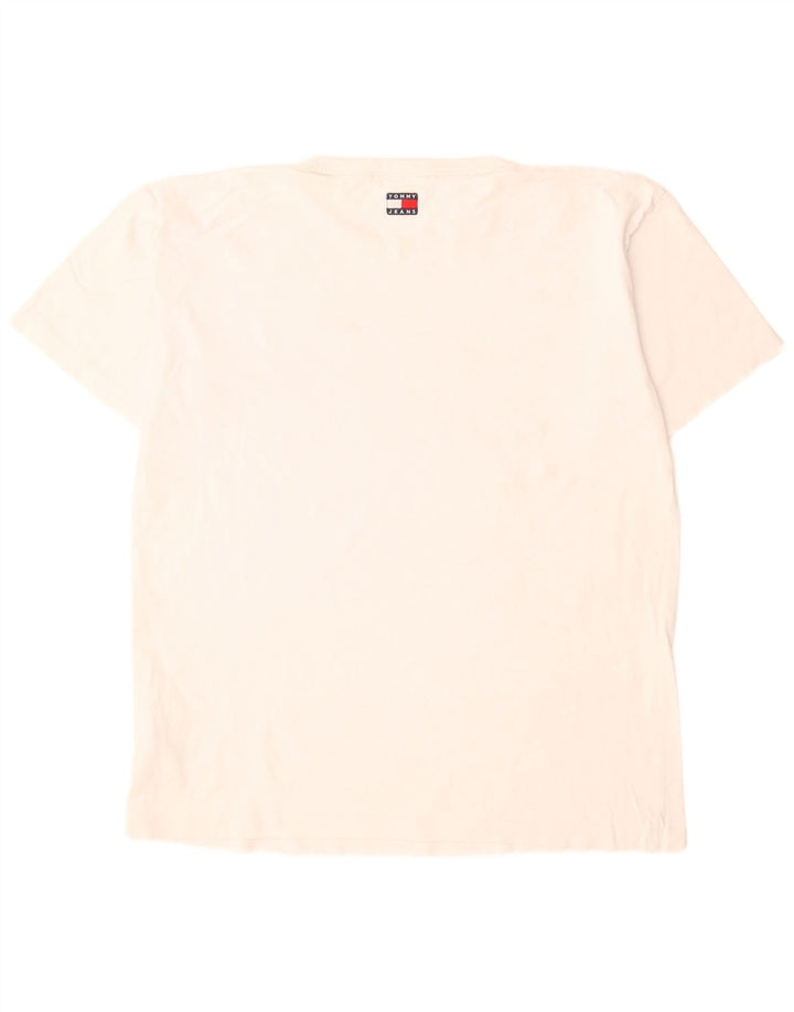 Ανδρικό γραφικό T-Shirt Tommy Hilfiger Top Μεσαίο λευκό βαμβακερό