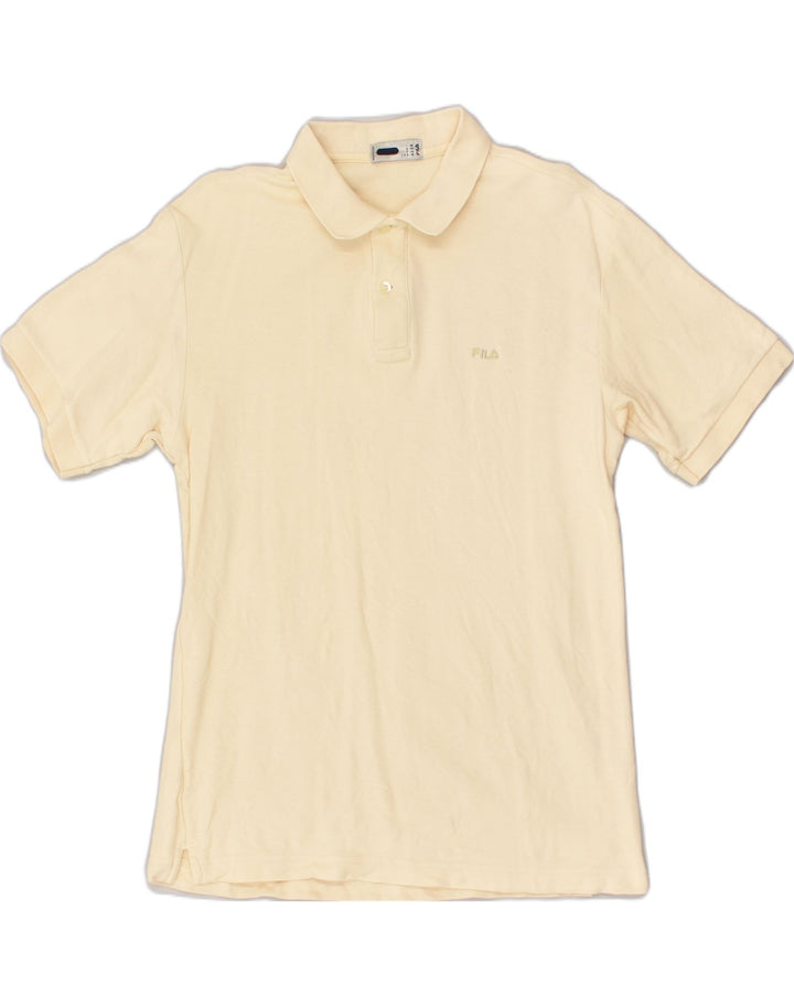 FILA Mens Polo Shirt IT 50 Medium Beige | Vintage Fila | Thrift | Second-Hand Fila | Used Clothing | Messina Hembry 