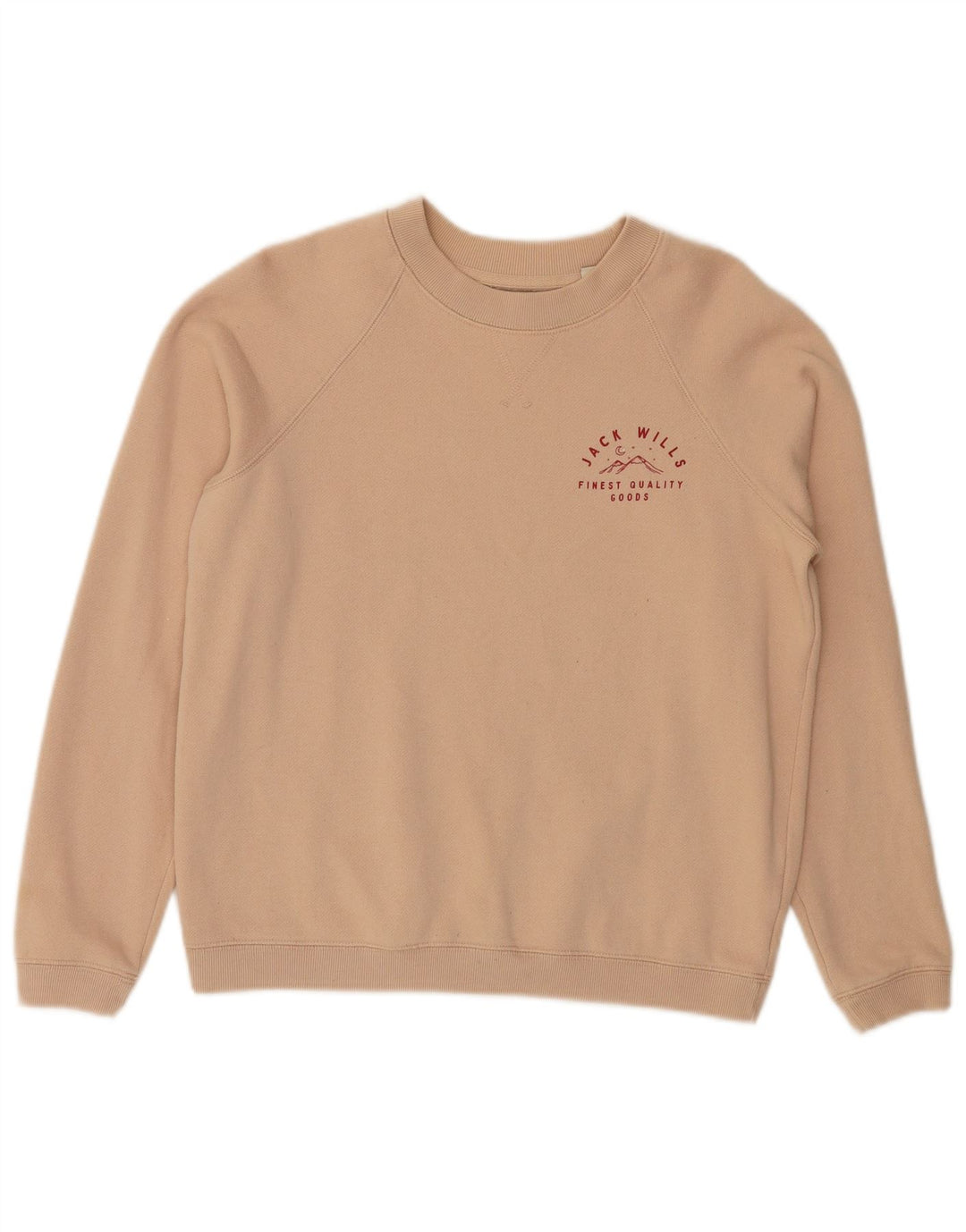 JACK WILLS Womens Sweatshirt Jumper UK 12 Medium Beige Cotton