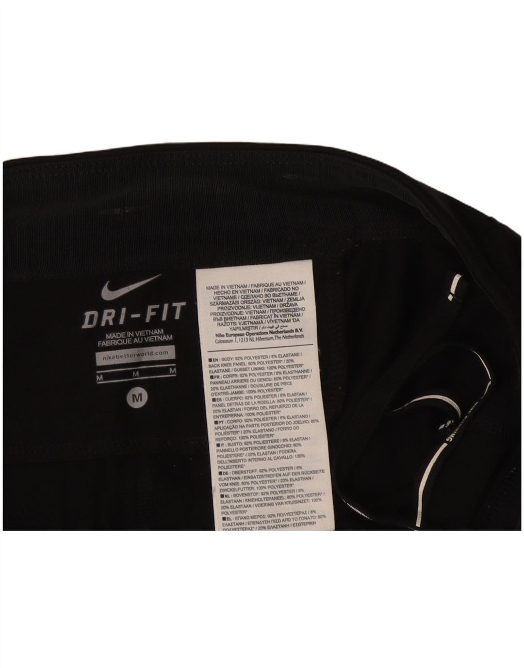 Γυναικείο κολάν NIKE Dri Fit Capri UK 12 μεσαίο μαύρο πολυεστέρα