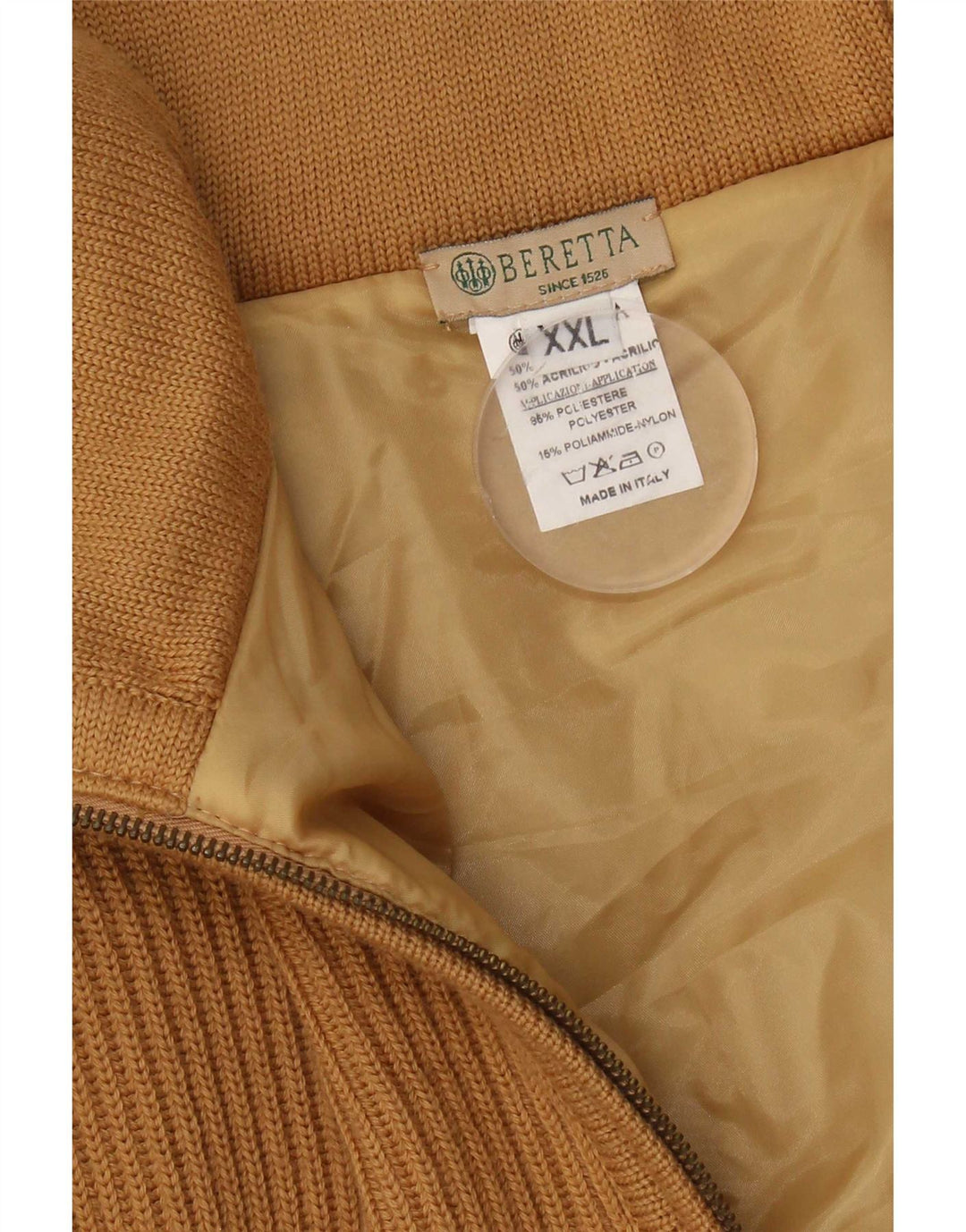 Ανδρικό πουλόβερ Beretta Cardigan 2XL Καφέ Μαλλί