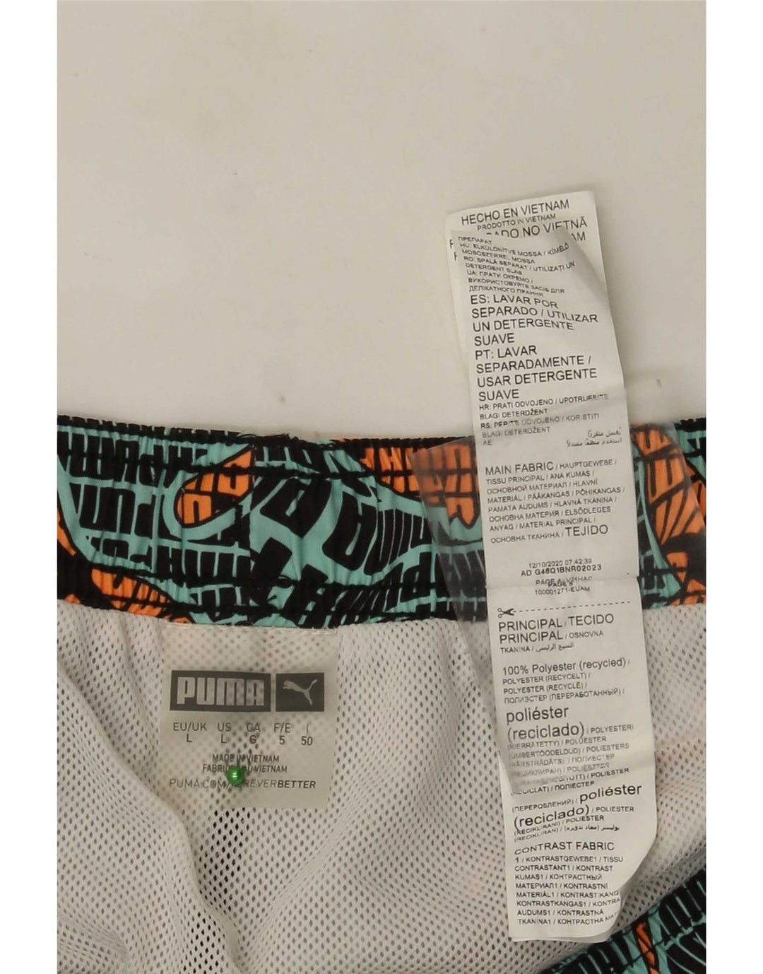 Ανδρικό γραφικό σορτς κολύμβησης Puma μεγάλο πολύχρωμο πολυεστέρα
