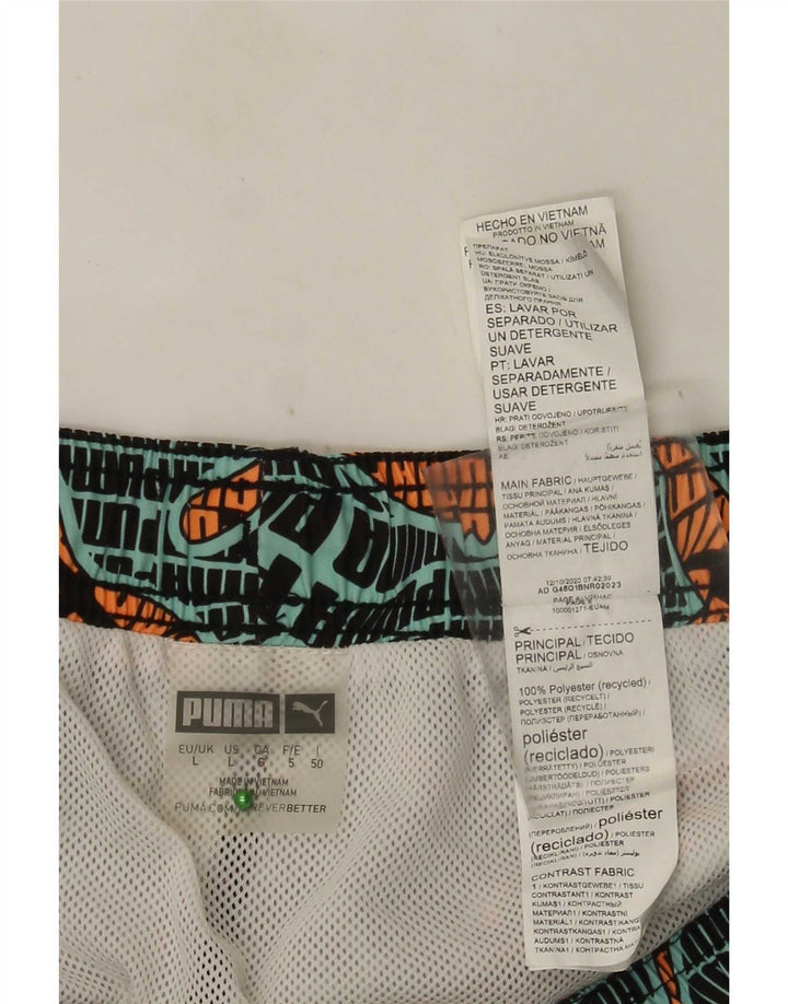 Ανδρικό γραφικό σορτς κολύμβησης Puma μεγάλο πολύχρωμο πολυεστέρα