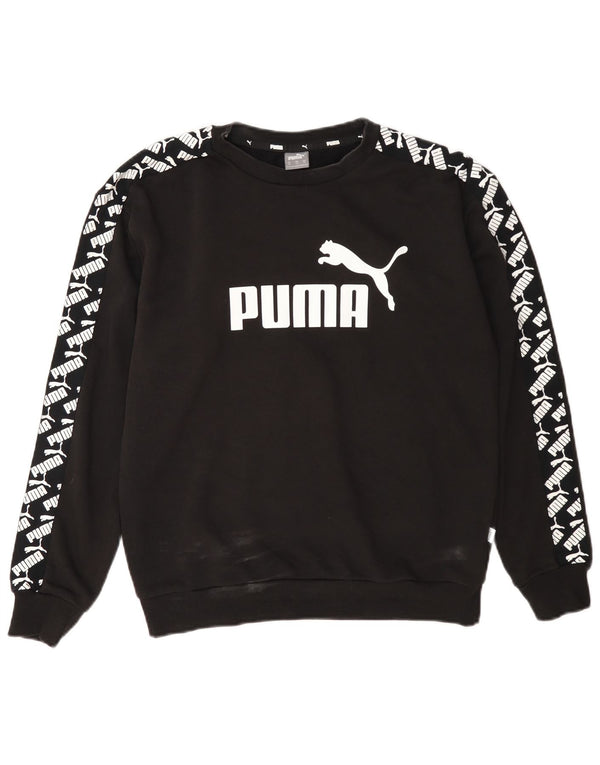 Puma Γυναικείο Γραφικό Φούτερ Jumper UK 6 XS Μαύρο βαμβακερό