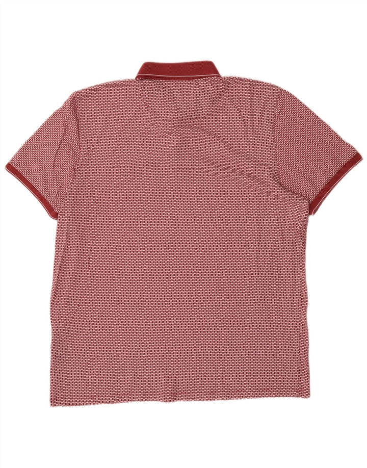Ted Baker Ανδρικό πουκάμισο Polo Abstract Pattern Μέγεθος 6 2XL Κόκκινο βαμβακερό