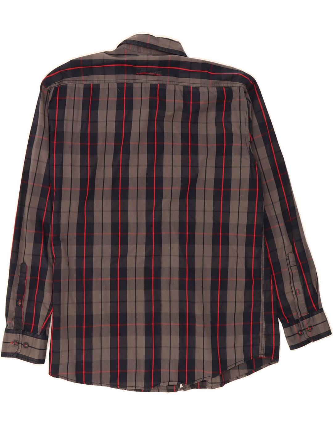 CAMEL ACTIVE Mens Regular Fit Shirt XL Grey Check Cotton Vintage Camel Active and Second-Hand Camel Active from Messina Hembry 