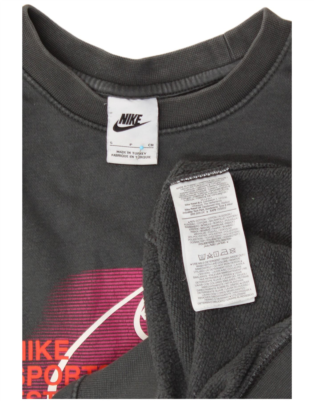 Ανδρικό γραφικό φούτερ NIKE Jumper Μικρό γκρι βαμβακερό