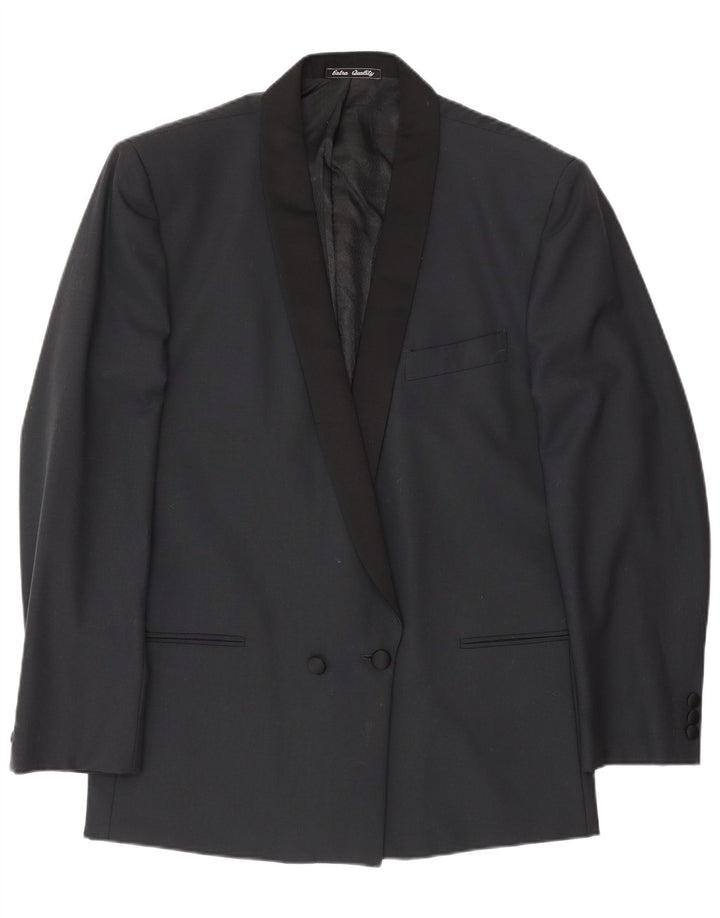 Profilo Ανδρικό Μπουφάν Blazer Διπλό στήθος IT 48 Μέτριο Μαύρο Παρθένο Μαλλί