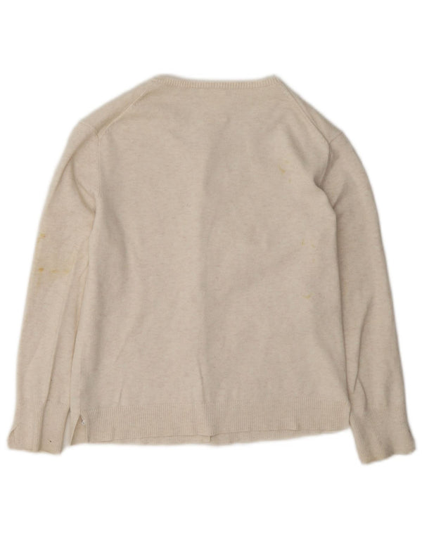 Zara Girls Cardigan πουλόβερ 7-8 ετών από λευκό βαμβακερό
