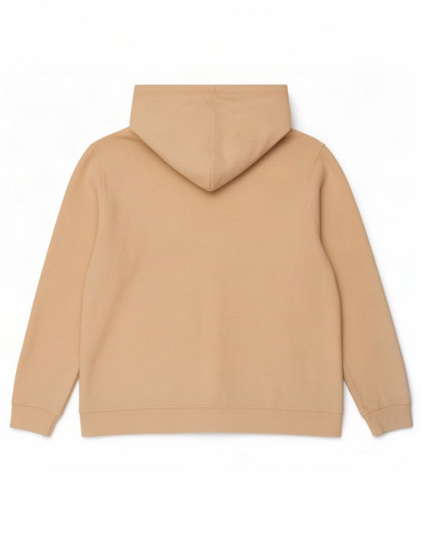 Fat Face Womens Oversized Hoodie Jumper UK 16 Large Beige Cotton