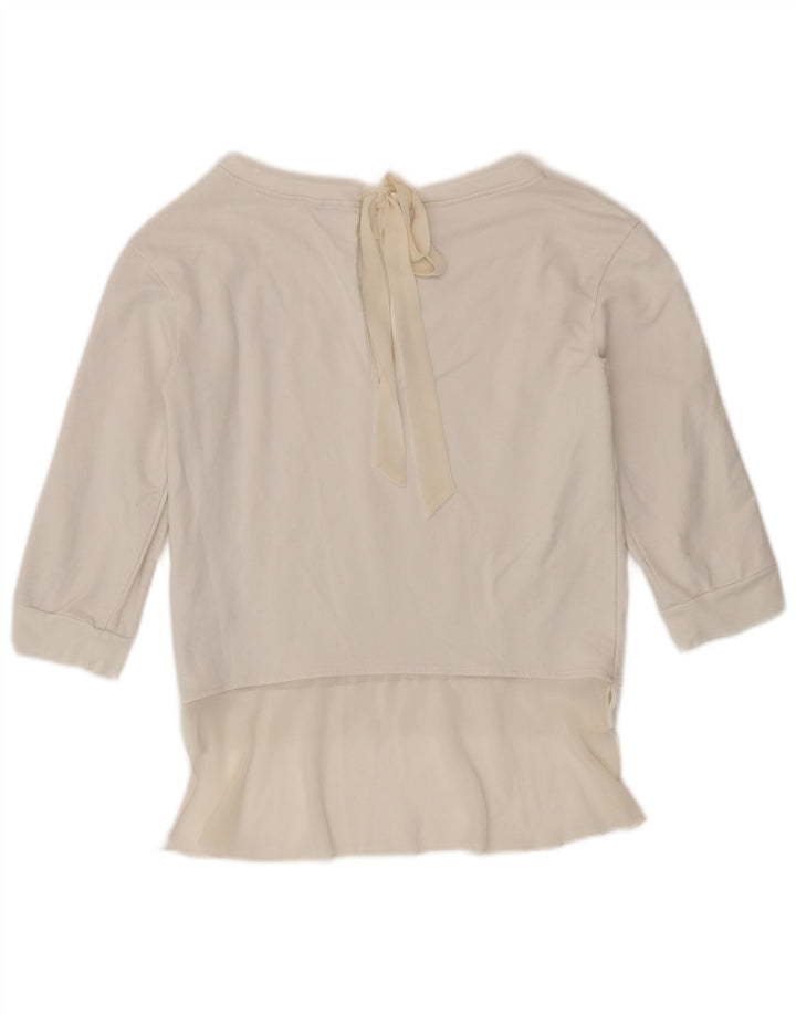 Liu Jo Γυναικεία φούτερ με μανίκια 3/4 Jumper IT 40 Μικρό λευκό βαμβακερό