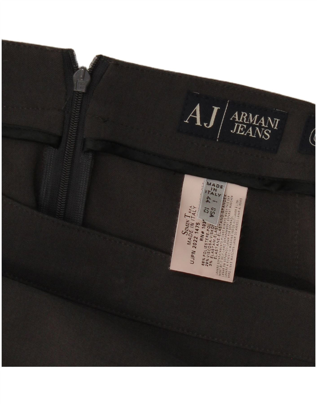 Armani Γυναικεία ίσια φούστα UK 14 Large W32 Grey Polyester