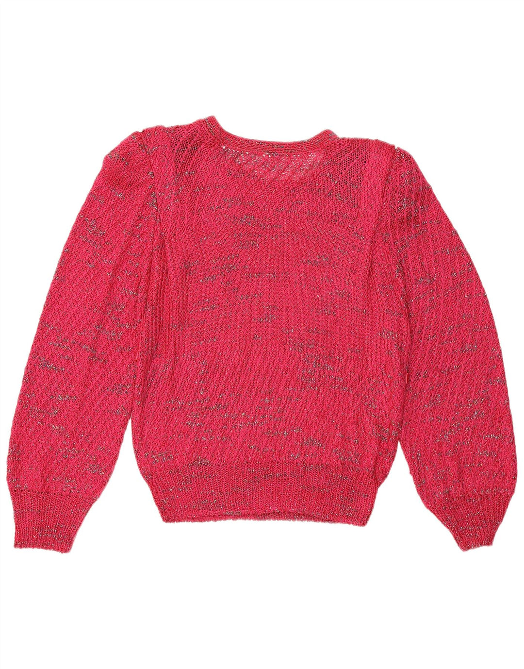 VINTAGE Womens Boat Neck Jumper Sweater UK 14 Medium Red