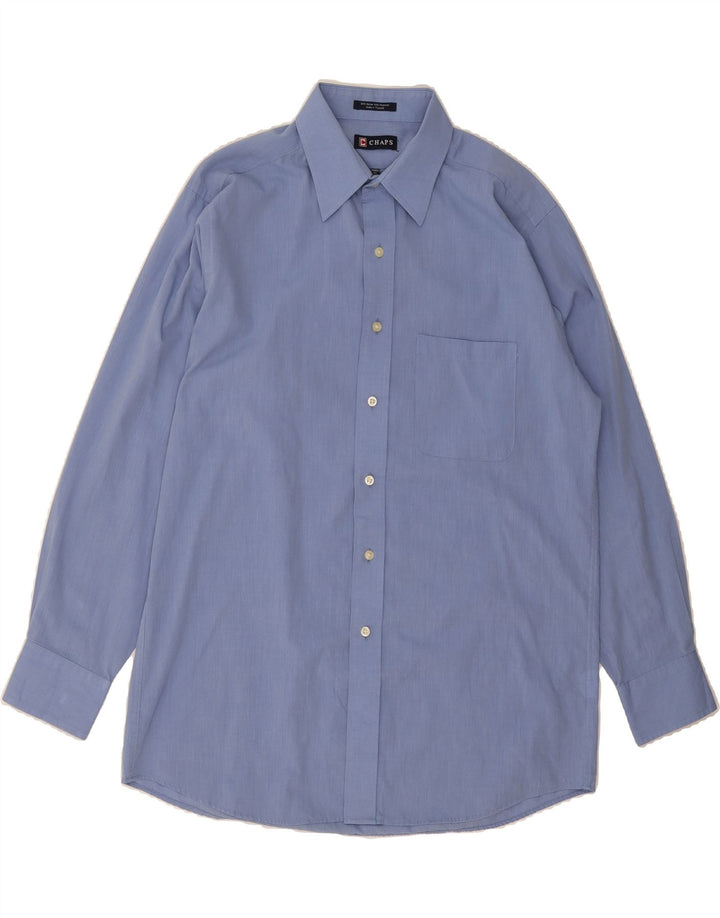 CHAPS Mens Shirt Size 15 1/2 Medium Blue Cotton Vintage Chaps and Second-Hand Chaps from Messina Hembry 