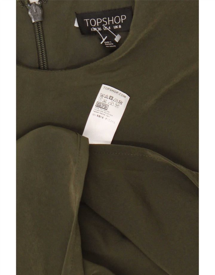 Topshop Γυναικείο Maxi Φόρεμα UK 8 Μικρός Πράσινος Πολυεστέρας