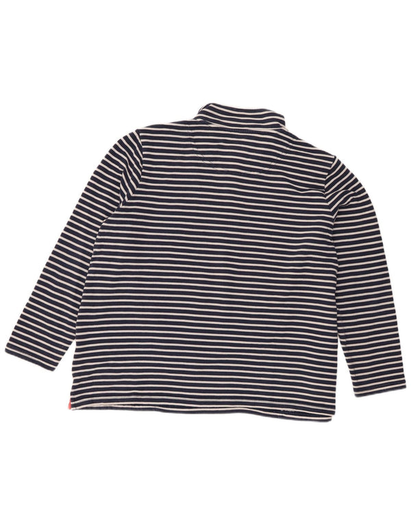 Joules Γυναικεία φούτερ με φερμουάρ UK 18 XL Navy Blue ριγέ βαμβακερό