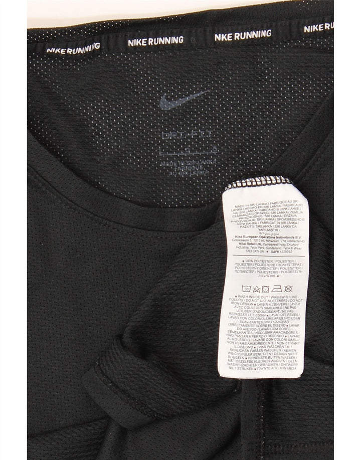 Ανδρικό T-Shirt για τρέξιμο Nike με μεγάλο μαύρο πολυεστέρα