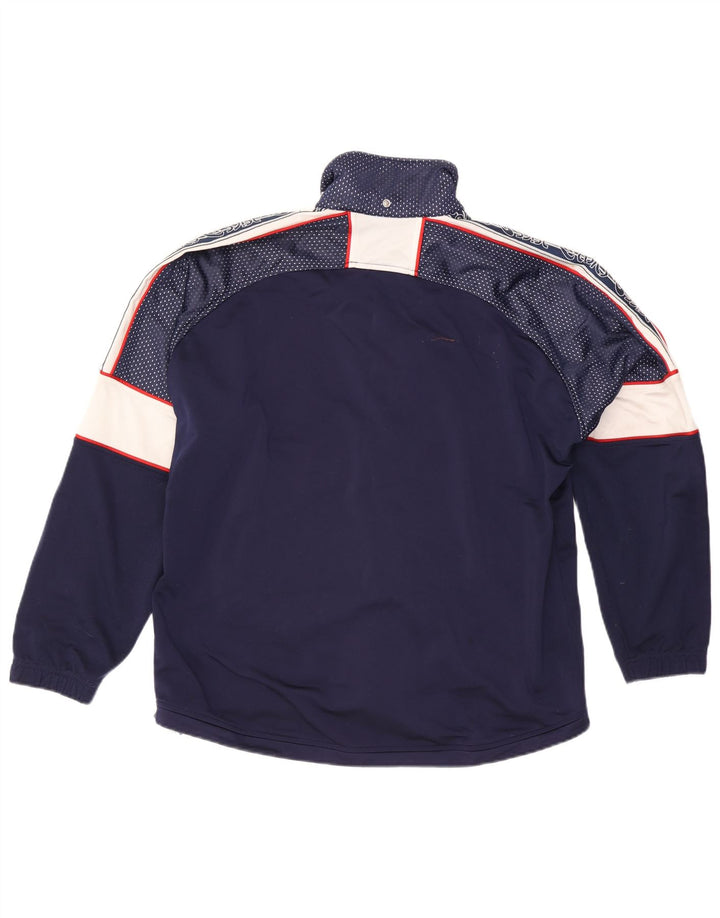 Ανδρική φόρμα Asics Top Jacket UK 40 Large Navy Blue Colorblock Πολυεστέρας