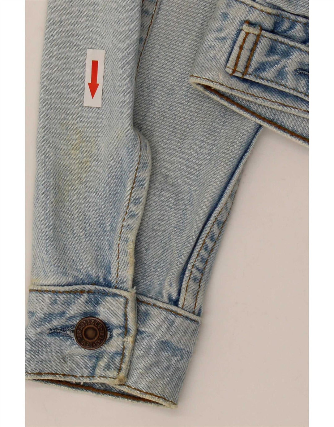Γυναικείο τζιν μπουφάν Levi's Crop UK 10 Small Blue Cotton