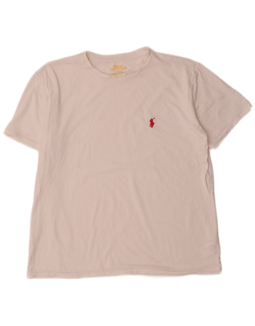 Ανδρικό T-Shirt Polo Ralph Lauren Τοπ μεσαίο λευκό βαμβακερό