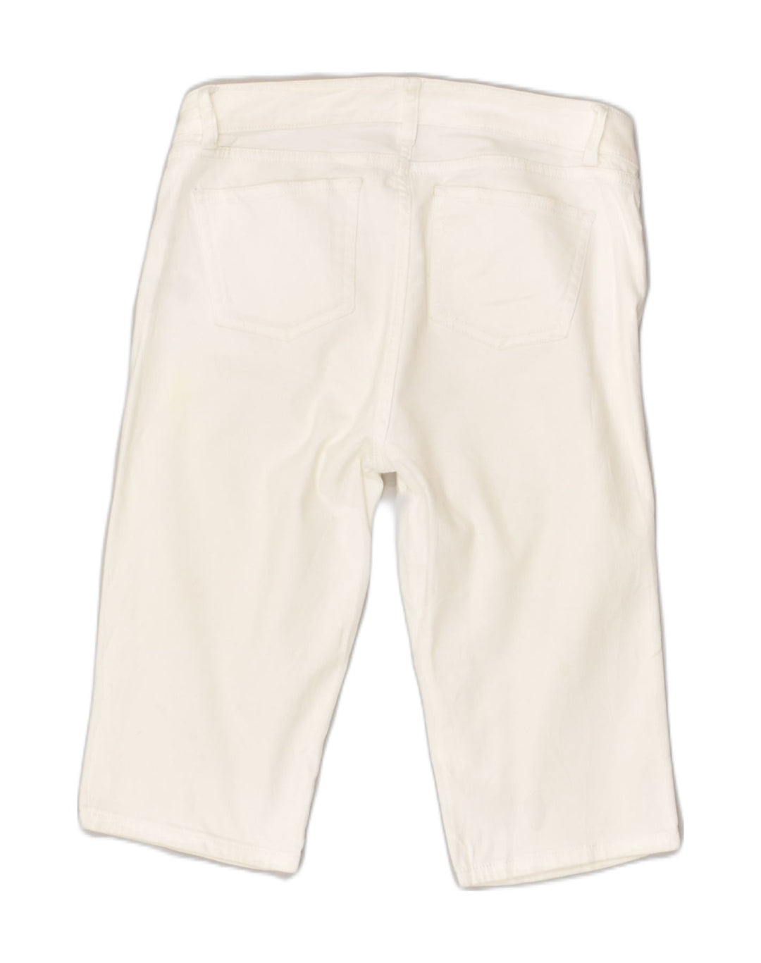 CHAPS Womens Denim Shorts US 4 Small W30 Off White Cotton | Vintage Chaps | Thrift | Second-Hand Chaps | Used Clothing | Messina Hembry 