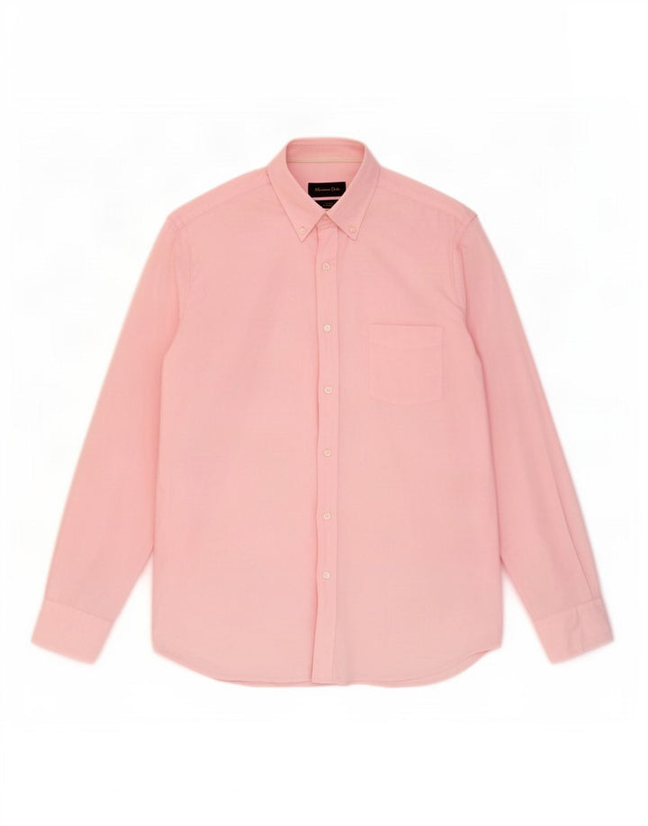 Ανδρικό πουκάμισο Massimo Dutti Casual Fit μεγάλο ροζ