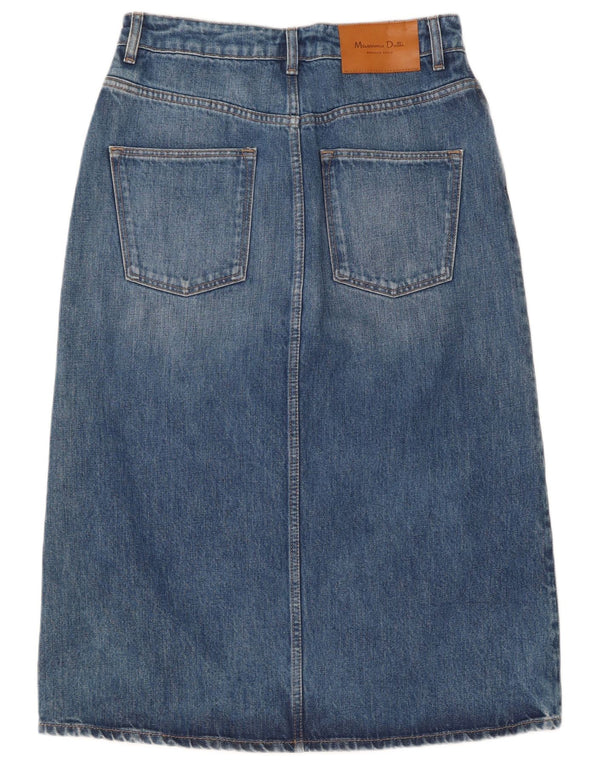 Massimo Dutti Γυναικεία Ψηλόμεση Τζιν φούστα EU 40 Medium W30 Μπλε βαμβακερή
