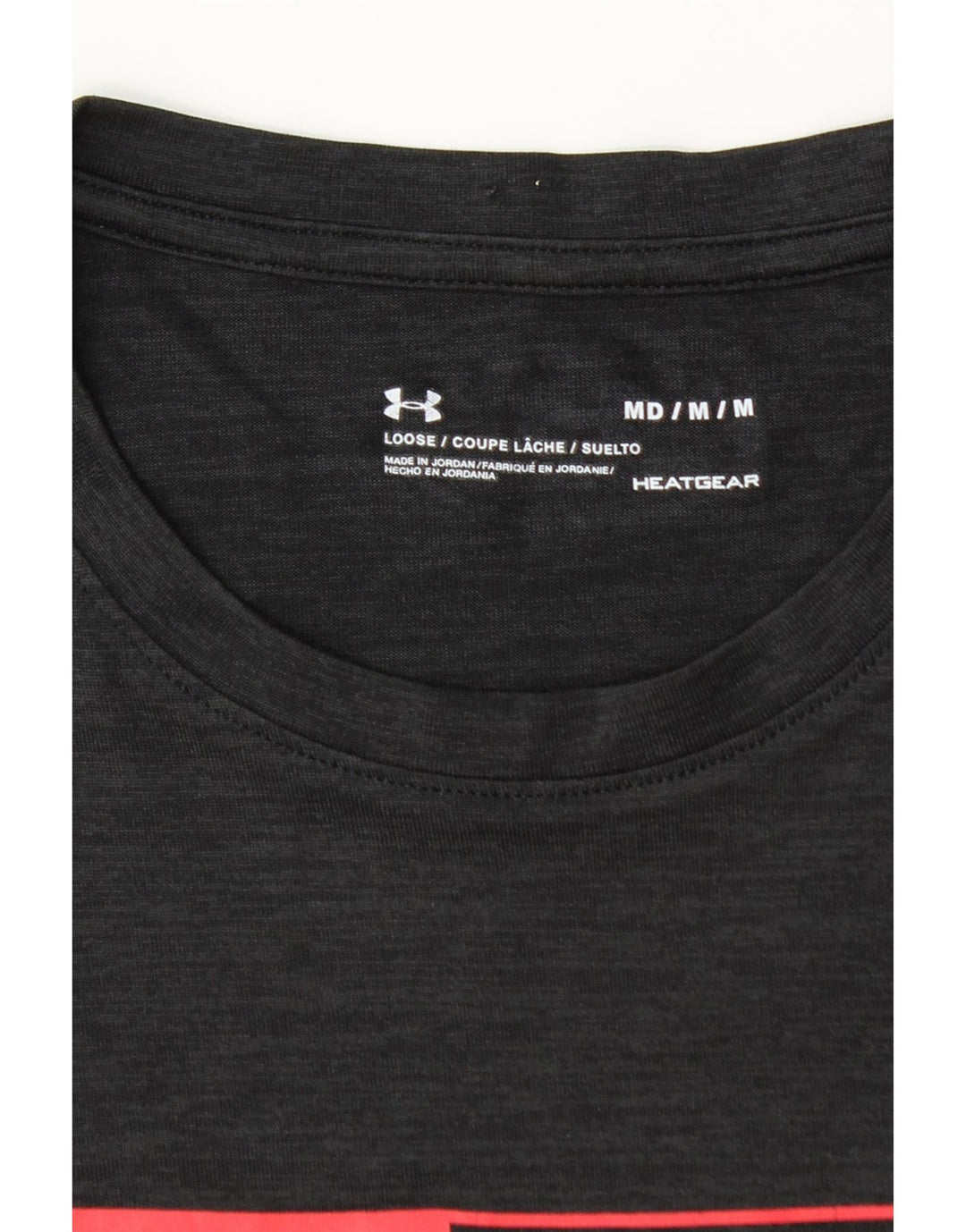 Γραφικό T-Shirt Ανδρικό Heat Gear UNDER Armour Top Medium Μαύρο