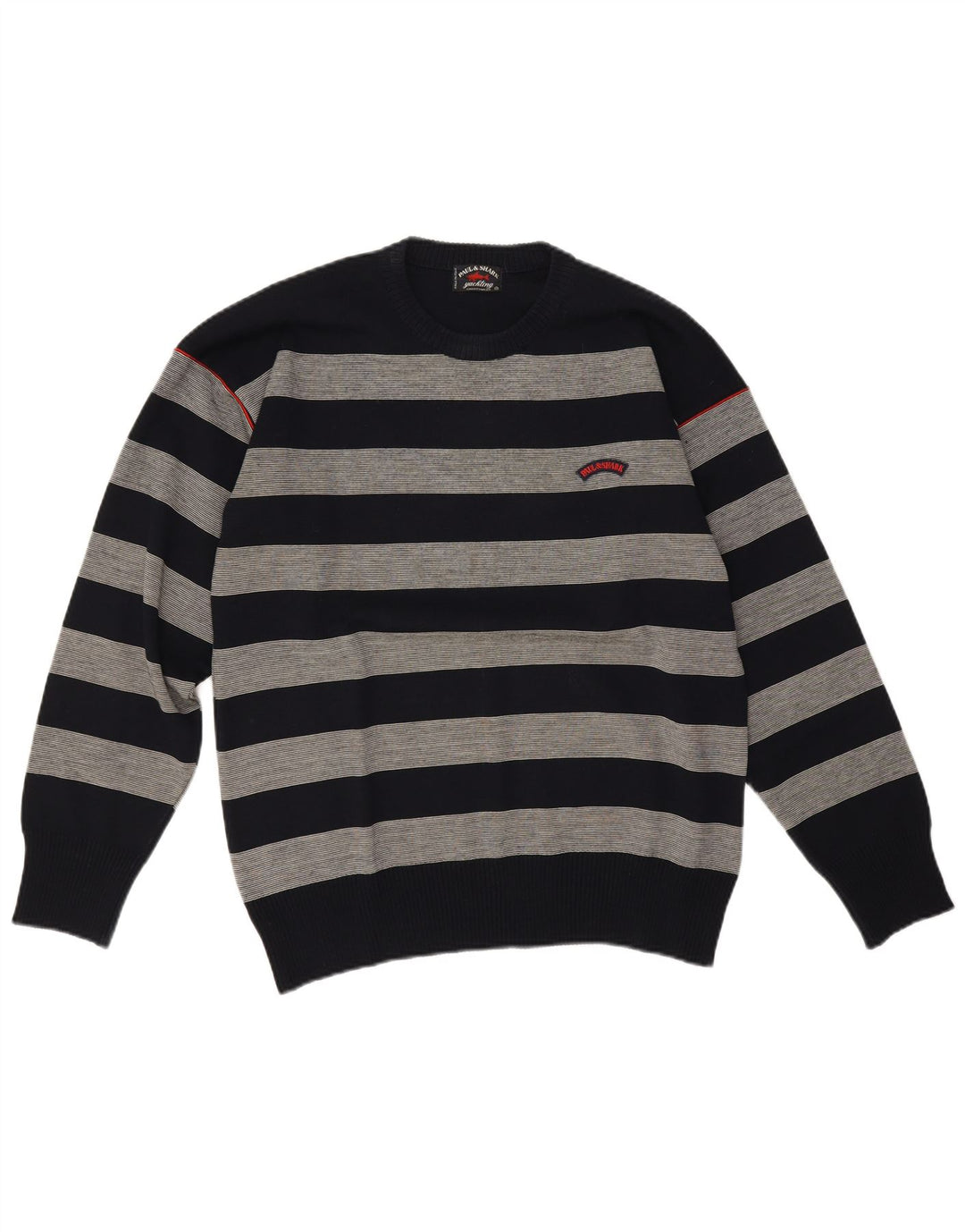 Paul & Shark Ανδρικό πουλόβερ με λαιμόκοψη μεσαίου μπλε ριγέ