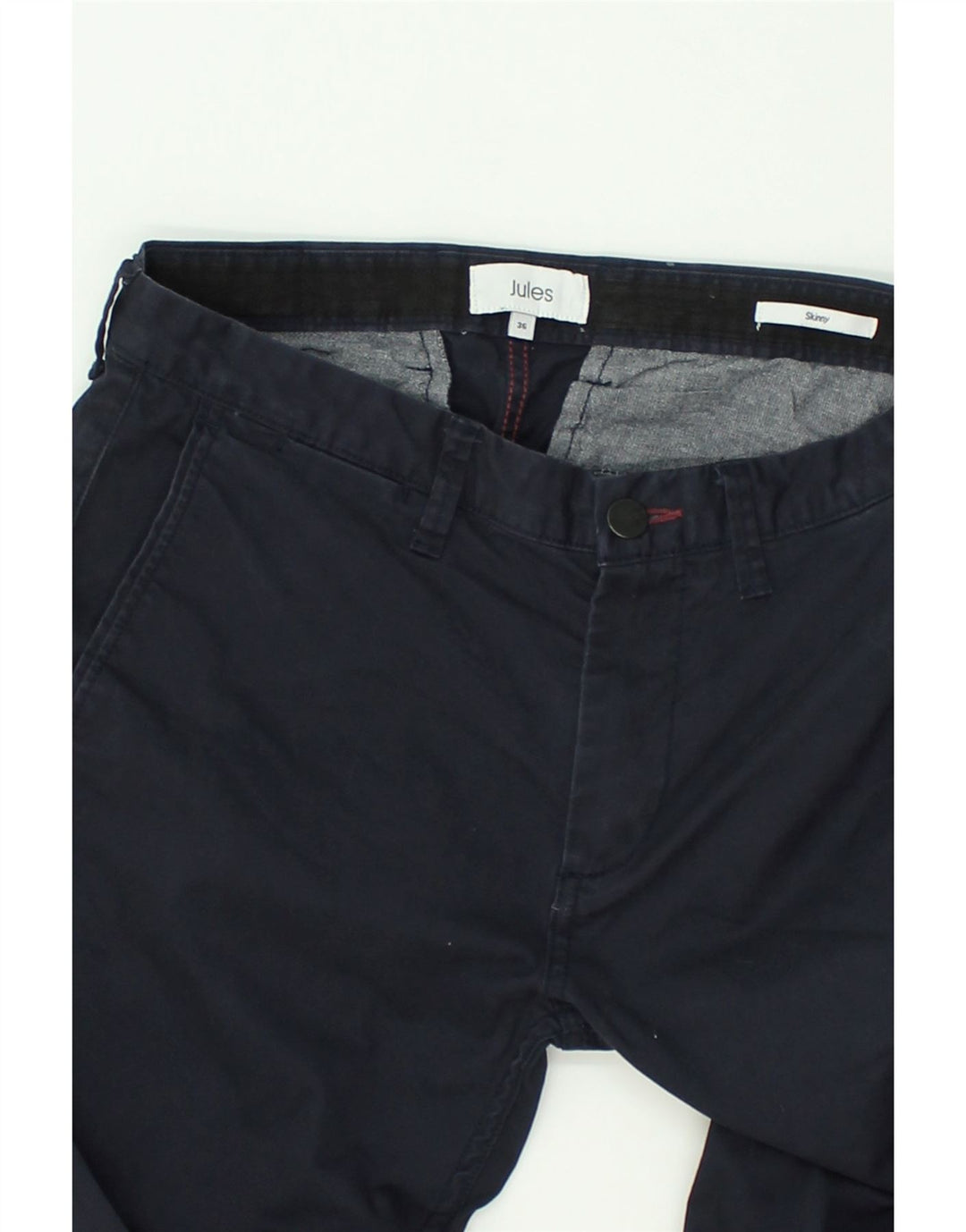 JULES Womens Skinny Chino Trousers EU 36 Small W30 L30 Navy Blue | Vintage Jules | Thrift | Second-Hand Jules | Used Clothing | Messina Hembry 